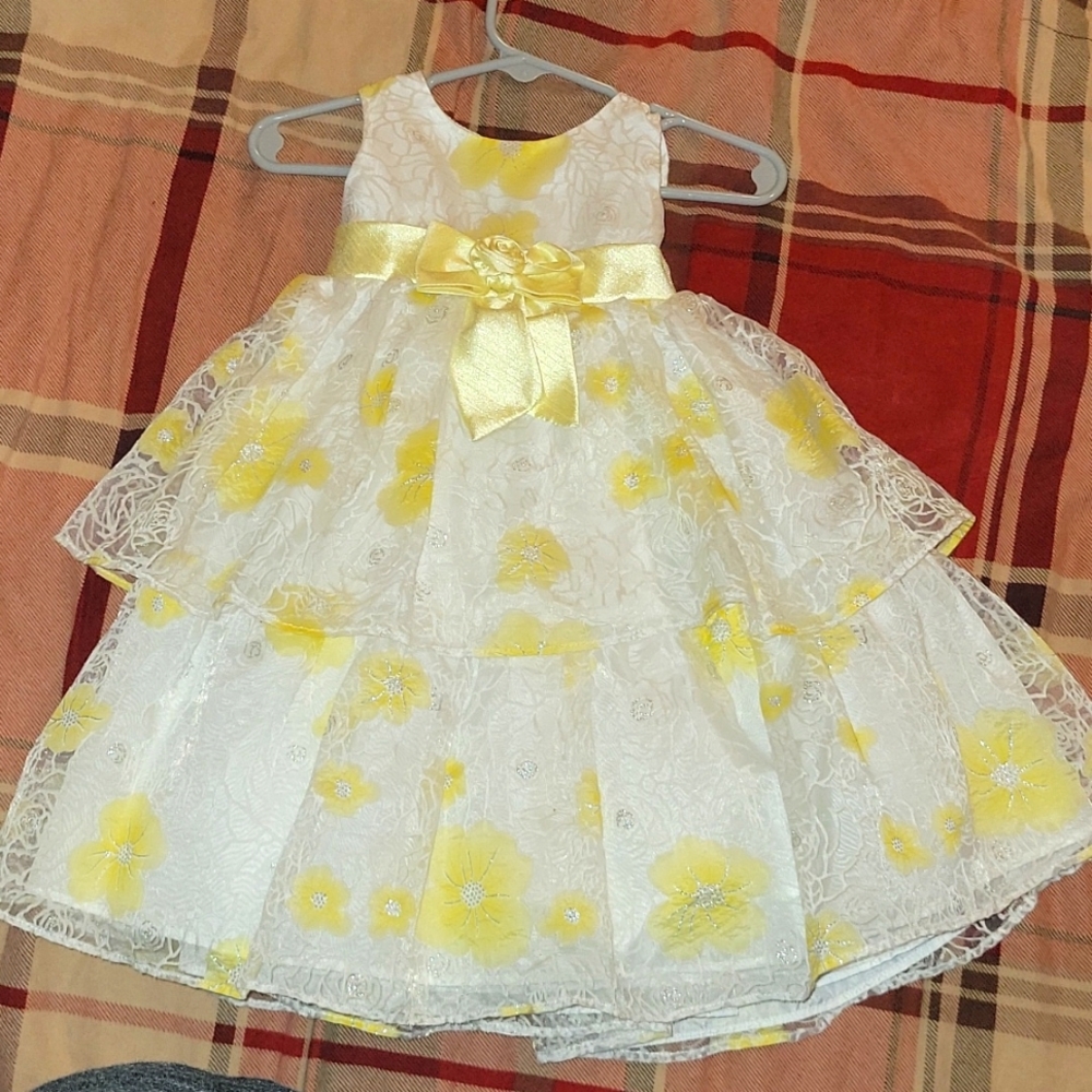Marmellata Yellow Sparkly Dress